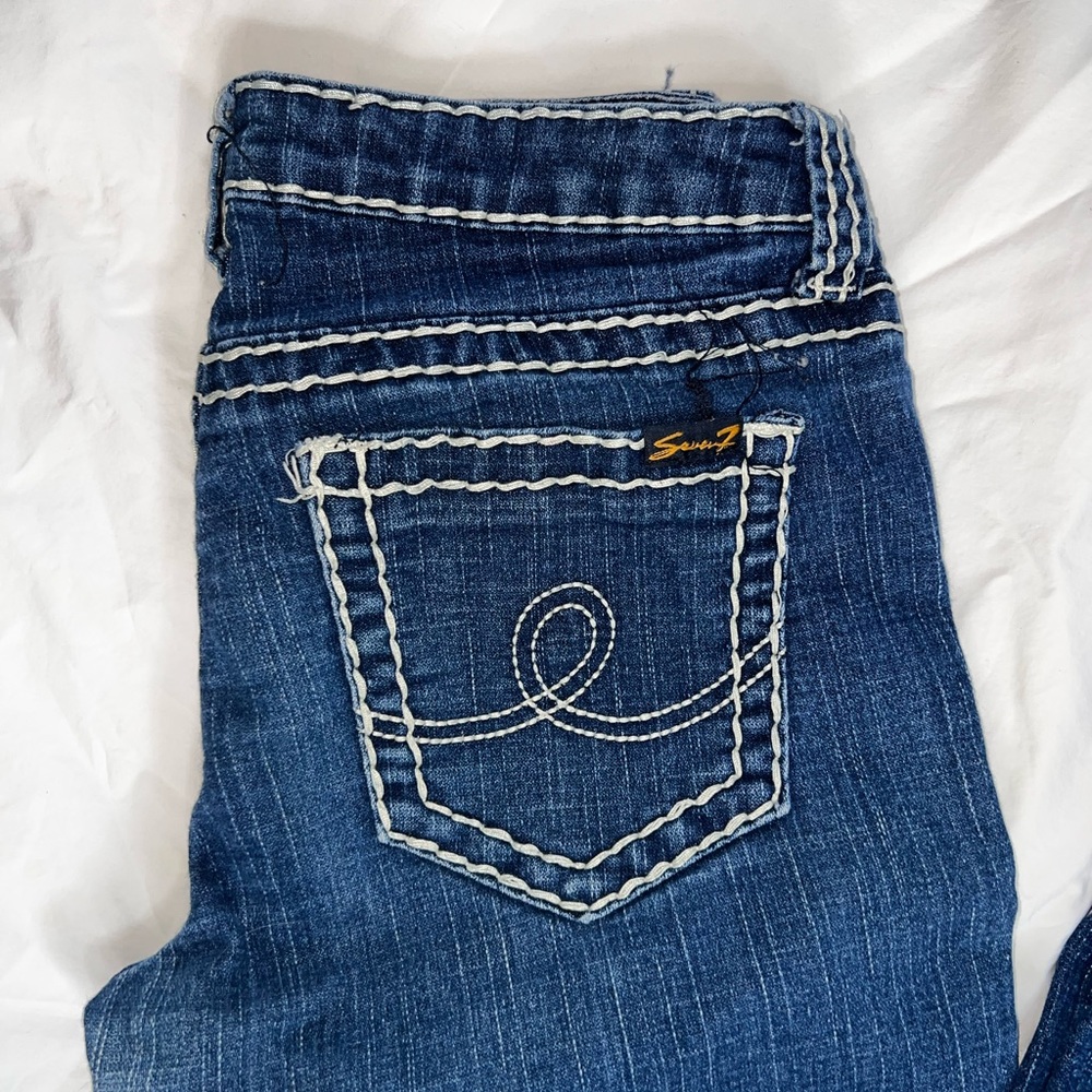 Seven 7 Denim Thick Stitch Bootcut Jeans 28x32